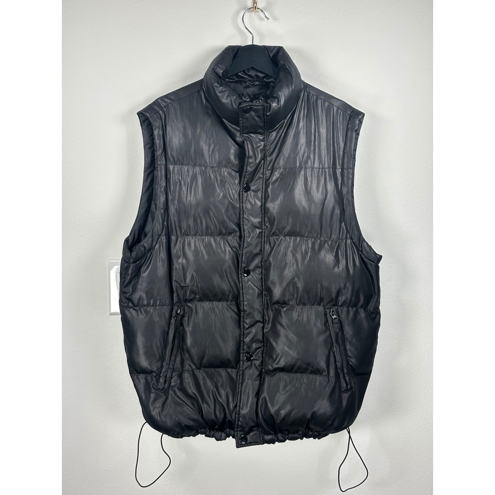 Men's Black Puffer Vest Gorpcore Streetwear Quilted Regal Wear Size L